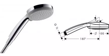 Ручная лейка «Hansgrohe» Croma Vario 28535000 хром Ручная лейка «Hansgrohe» Croma Vario 28535000 хром