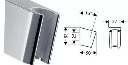 Держатель для душа «Hansgrohe» Porter S 28331000 хром Держатель для душа «Hansgrohe» Porter S 28331000 хром