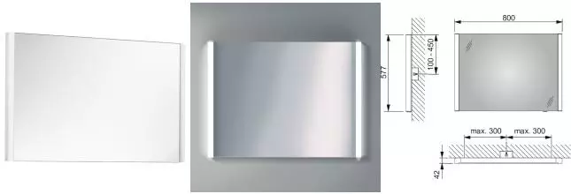 Зеркало «Keuco» Royal Reflex-2 80 с подсветкой Зеркало «Keuco» Royal Reflex-2 80 с подсветкой