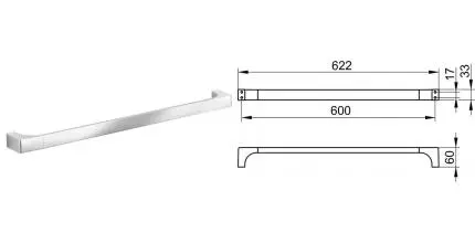 Полотенцедержатель «Keuco» Edition 11 11101010600 на стену хром Полотенцедержатель «Keuco» Edition 11 11101010600 на стену хром