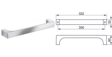 Поручень «Keuco» Edition 11 11107010000 на стену хром