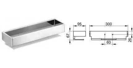 Полка в ванну «Keuco» Edition 11 11158010000 на стену хром Полка в ванну «Keuco» Edition 11 11158010000 на стену хром