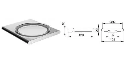 Мыльница «Keuco» Edition 400 11555019000 на стену хром