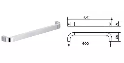 Полотенцедержатель «Keuco» Edition 300 30001010600 на стену хром Полотенцедержатель «Keuco» Edition 300 30001010600 на стену хром
