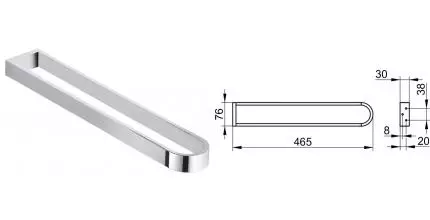 Полотенцедержатель двойной «Keuco» Edition 300 30018010000 на стену хром Полотенцедержатель двойной «Keuco» Edition 300 30018010000 на стену хром