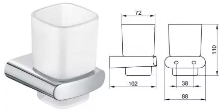 Стакан для зубных щёток «Keuco» Elegance 11650019000 на стену хром