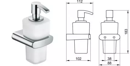 Дозатор для мыла «Keuco» Elegance 11653019000 на стену хром