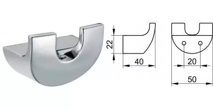 Двойной крючок «Keuco» Elegance 11613010000 на стену хром Двойной крючок «Keuco» Elegance 11613010000 на стену хром