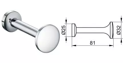 Крючок «Keuco» Elegance 11616010000 на стену хром Крючок «Keuco» Elegance 11616010000 на стену хром