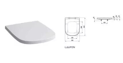 Сиденье для унитаза «Laufen» Palomba collection 891802 дюропласт с микролифтом белое