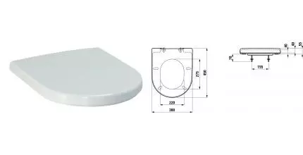 Сиденье для унитаза «Laufen» Pro 81951 антибактериальное покрытие дюропласт с микролифтом белое