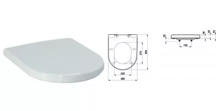 Сиденье для унитаза «Laufen» Pro 896951 дюропласт с микролифтом белое