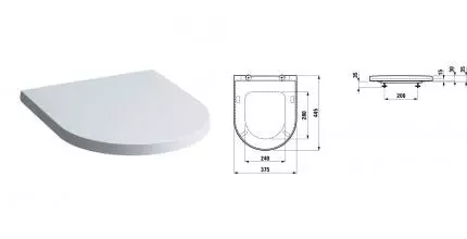 Сиденье для унитаза «Laufen» Kartell by Laufen 891331 дюропласт с микролифтом белое