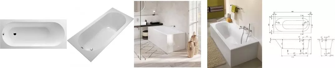 Ванна из литьевого мрамора «Villeroy & Boch» Oberon 180/80 с ножками без сифона альпийский белый Ванна из литьевого мрамора «Villeroy & Boch» Oberon 180/80 с ножками без сифона альпийский белый