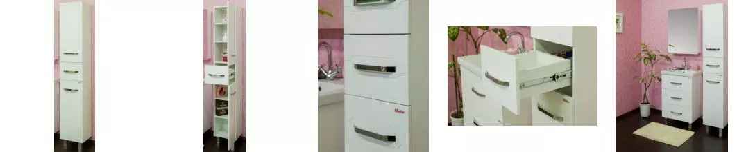 Пенал «Sanflor» Анкона 32 белый левый Пенал «Sanflor» Анкона 32 белый левый