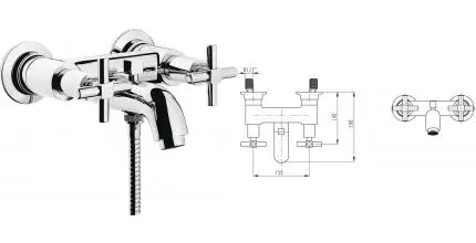 Смеситель для ванны «Vitra» Juno A40868EXP хром