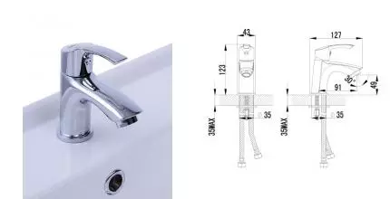 Смеситель для раковины «Lemark» Plus Strike LM1106C хром