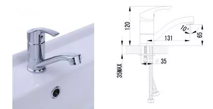 Смеситель для раковины «Lemark» Plus Strike LM1107C хром