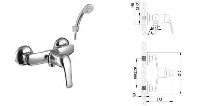 Смеситель для душа «Lemark» Plus Advance LM1203C хром