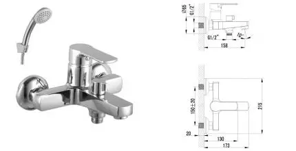 Смеситель для ванны «Lemark» Plus Grace LM1512C хром