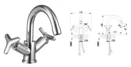 Смеситель для раковины «Lemark» Plus Spirit LM1907C хром