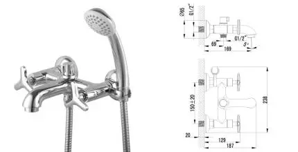 Смеситель для ванны «Lemark» Plus Spirit LM1912C хром Смеситель для ванны «Lemark» Plus Spirit LM1912C хром