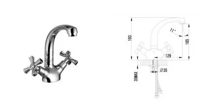 Смеситель для раковины «Lemark» Benefit LM2507C хром