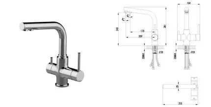 Смеситель для кухни с подключением к фильтру «Lemark» Comfort LM3061C хром