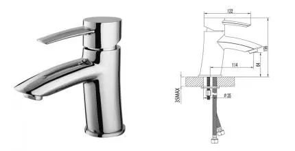 Смеситель для раковины «Lemark» Atlantiss LM3206C хром