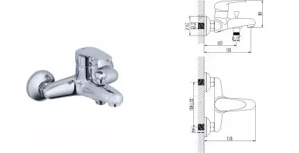 Смеситель для ванны «Lemark» Pramen LM3302C хром