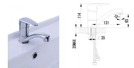 Смеситель для раковины «Lemark» Pramen LM3307C хром