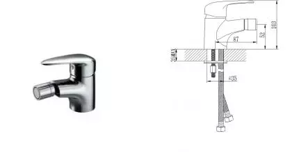 Смеситель для биде «Lemark» Pramen LM3308C хром Смеситель для биде «Lemark» Pramen LM3308C хром
