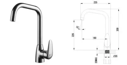 Смеситель для кухонной мойки «Lemark» Pramen LM3355C хром