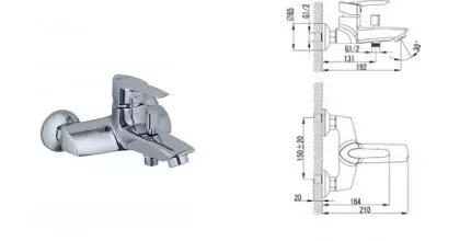 Смеситель для ванны «Lemark» Mars LM3502C хром