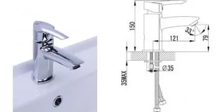 Смеситель для раковины «Lemark» Mars LM3506C хром