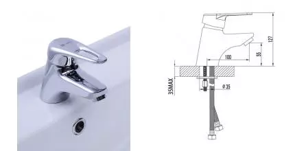 Смеситель для раковины «Lemark» Luna LM4106C хром Смеситель для раковины «Lemark» Luna LM4106C хром