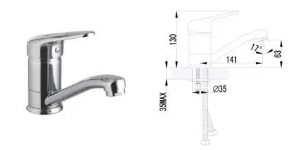 Смеситель для раковины «Lemark» Luna LM4107C хром