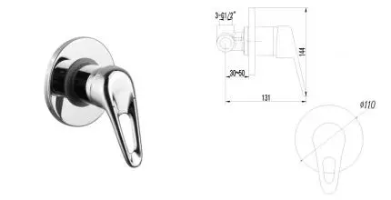 Смеситель для душа «Lemark» Luna LM4123C хром