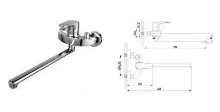 Смеситель для ванны «Lemark» Shift LM4317C хром