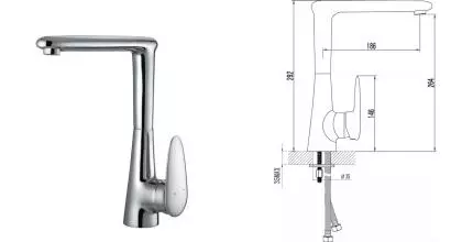 Смеситель для кухонной мойки «Lemark» Status LM4405C хром