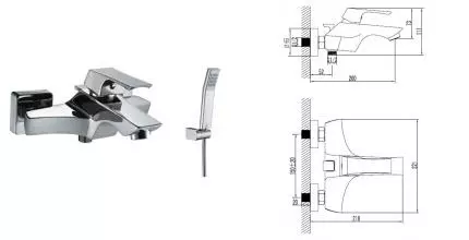 Смеситель для ванны «Lemark» Unit LM4502C хром