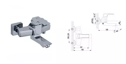 Смеситель для ванны «Lemark» Unit LM4514C хром Смеситель для ванны «Lemark» Unit LM4514C хром