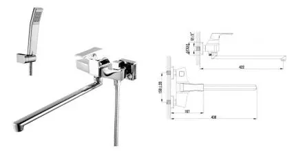 Смеситель для ванны «Lemark» Unit LM4517C хром