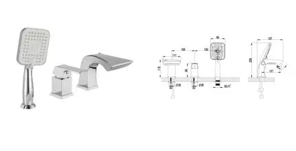 Смеситель на борт ванны «Lemark» Unit LM4545C хром