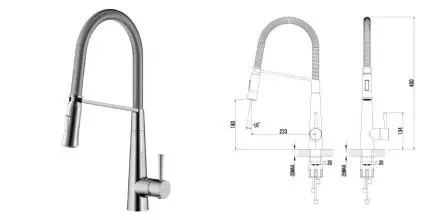 Смеситель для кухонной мойки «Lemark» Soul LM6002C с выдвижным изливом хром Смеситель для кухонной мойки «Lemark» Soul LM6002C с выдвижным изливом хром