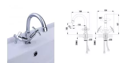Смеситель для раковины «Lemark» Partner LM6547C хром Смеситель для раковины «Lemark» Partner LM6547C хром