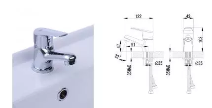 Смеситель для раковины «Lemark» Partner LM6556C хром