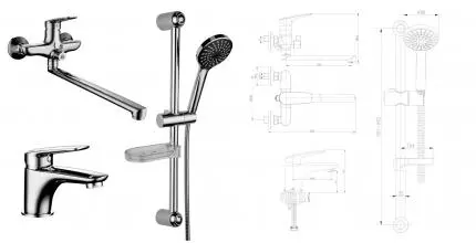 Комплект смесителей «Lemark» Set LM7302C Комплект смесителей «Lemark» Set LM7302C