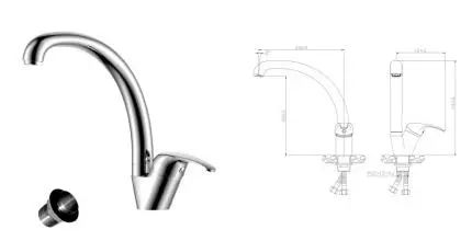 Смеситель для кухонной мойки «Rossinka» Y35-23U хром Смеситель для кухонной мойки «Rossinka» Y35-23U хром