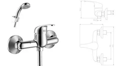 Смеситель для душа «Rossinka» Y35-41 хром